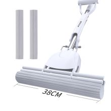 家杰 JJ-JM02 滚轮式挤水胶棉拖把加大号38cm 单位:套