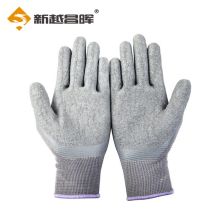 新越昌晖 劳保手套 耐磨防滑尼龙手套涂掌浸胶挂胶手套乳胶皱纹手套工地工作防护手套12副B11430