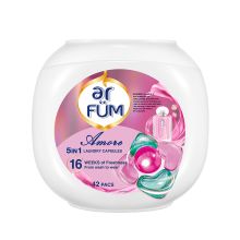 威露士/Walch 纺优美5效合1至爱心心珠 洗衣凝珠 抑菌除螨洁净留香5色 12g*42粒
